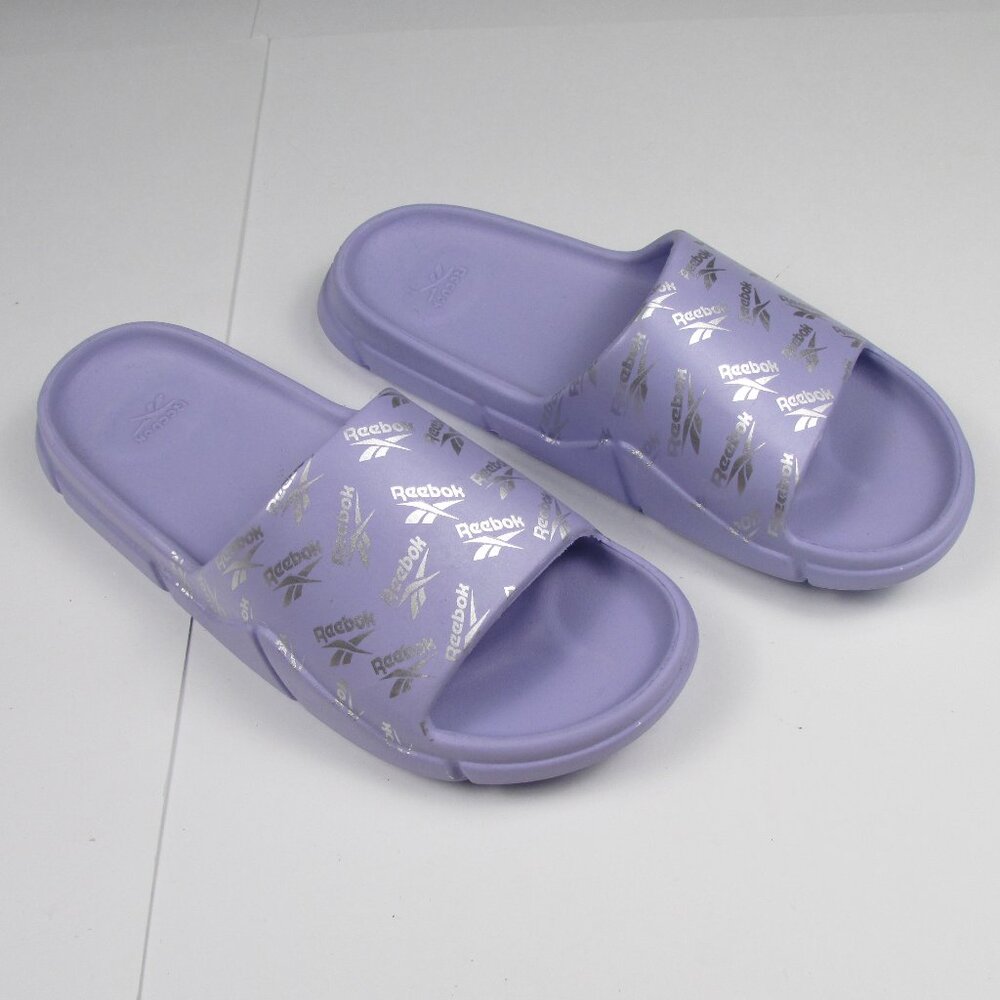 REEBOK SLIDES SANDALS WOMEN'S SIZE 7 VIOLET MOLDED LIKE CROCS EXcondition PURPLE